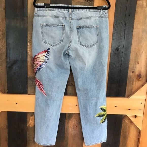 Denim Co Primark distressed jeans with sequins - Picture 5 of 15